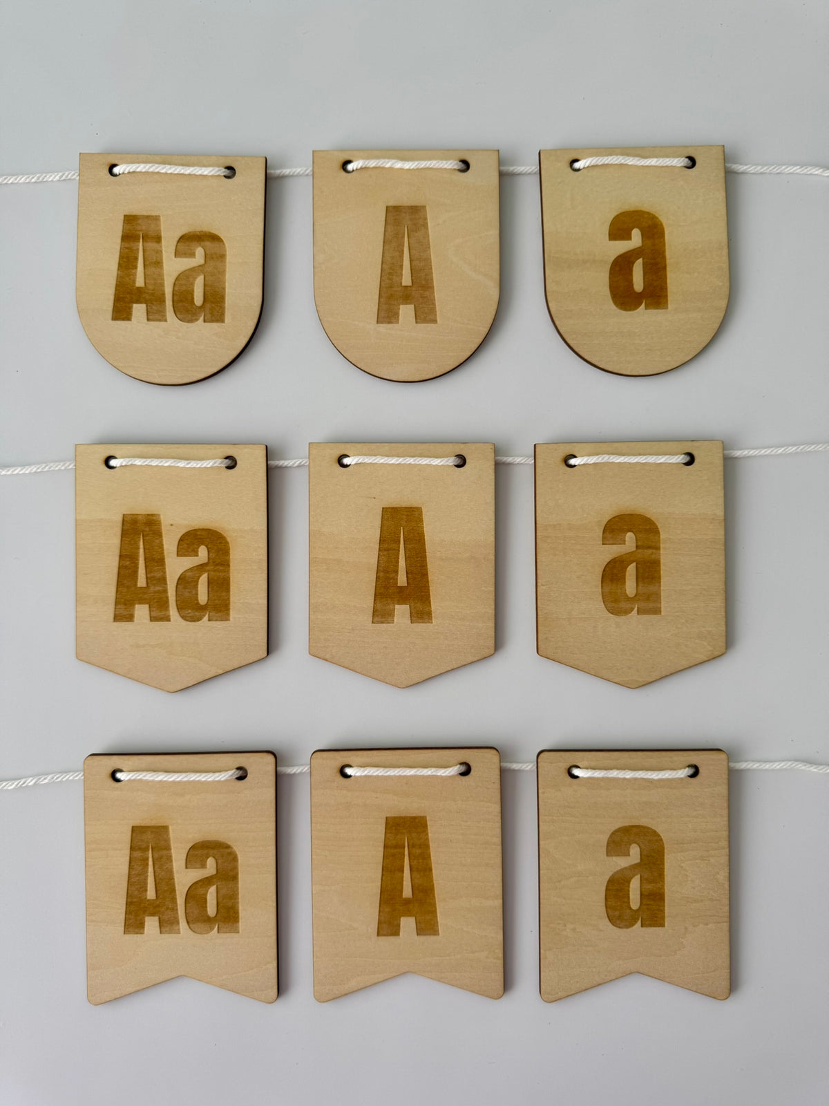 Personalised Bunting - Engraved Timber