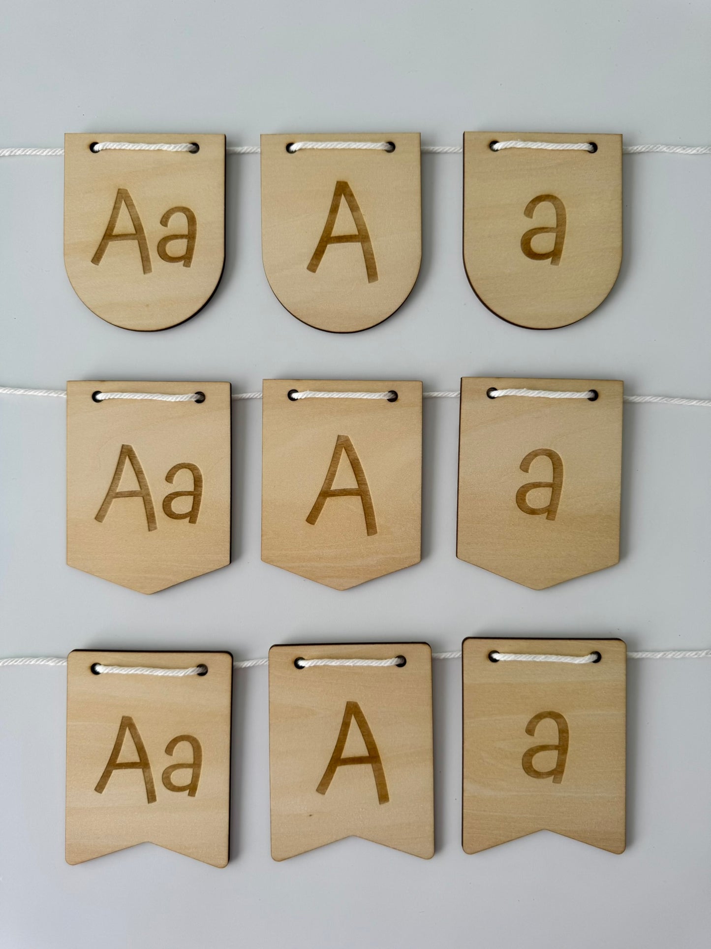 Personalised Bunting - Engraved Timber